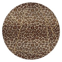 an animal print rug on a white background