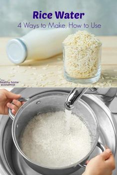 Rice Water For Face, Grow Thick Long Hair, Rice Water, Healthy Natural Hair, Natural Health Remedies