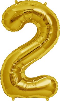 the number 2 balloon is gold