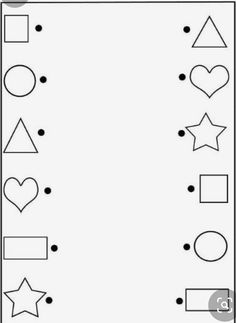 a worksheet with different shapes and numbers