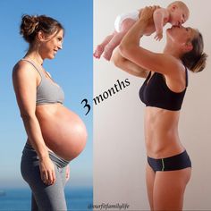 a woman holding a baby in her right hand and another pregnant girl on the left