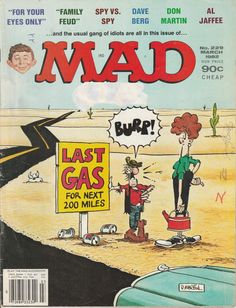 an old comic book cover with the title mad