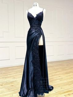 V Neck Lace Dress, Night Under The Stars Dress, Types Of Prom Dresses Chart, Dark Blue Aesthetic Dress, Dark Blue Wedding Dress Brides, Euphoria Prom Theme Dress, Night Court Dresses Acotar Style, Navy Blue Dresses For Wedding Guest, Starry Night Hoco Dress