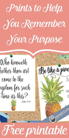 an open book with pineapples on it and the words printable