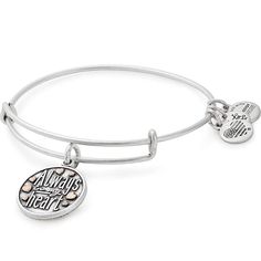 PRICES MAY VARY. WEAR FOR LOVE + CONNECTION Expandable from 2" to 3.5" Nickel-free Bony Levy Heart Bracelet, Wire Bangle Bracelets, Always In My Heart, Wire Bangles, Alex And Ani Bracelets, Beating Heart, Small Charms, Adjustable Bangle, Bangle Bracelets With Charms