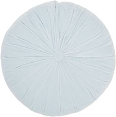 This Periwinkle Tufted Round Throw Pillow is the perfect way to add some unique design and comfort to your home. This pillow has a round shape and is covered in a stunning periwinkle colored fabric. This fabric has a very soft and velvety feel to it which adds to the comfort that this throw pillow provides. This pillow has tufting in the middle which gives it the pleated look and is completed by a periwinkle colored button holding it all together. This round throw pillow will add a nice depth to any pillow decor you have on your bed, on your couch or can be used as a stand alone pillow on your favorite chair as well. 5 inch H x 16 inch W x 16 inch D. HomeRoots 16-in x 16-in White Round Indoor Decorative Pillow Polyester in Blue | 4000386288 Making Throw Pillows, Solid Color Throw Pillows, Round Throw Pillow, Velvet Sky, Beautiful Throw Pillows, Round Throw Pillows, Periwinkle Color, Blue Throw Pillows, Round Pillow