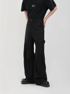 Experience the perfect blend of style and comfort with our Wide Leg Belted Trousers, featuring a pleated detail for a sophisticated edge. 

Crafted from a high-quality blend of polyurethane elastic fiber and a touch of polyethylene, these trousers offer a gentle stretch for all-day ease. The subtle pleated front adds a refined touch to the relaxed, loose silhouette, while the solid black hue ensures versatility. A belted waistband lends a tailored look and additional styling options for an effor Belted Trousers, Leg Belt, Straight Trousers, Pantalon Large, Guinea Bissau, Mozambique, Bosnia And Herzegovina, Solid Black, Wide Leg