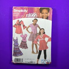 the sewing pattern for this girls'dress is easy to sew