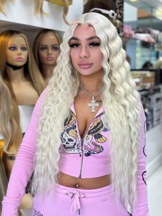 This Icy Crimped Blonde 13x4 lace wig offers a natural and comfortable fit, making it perfect for everyday wear. A touch of elegance and versatility to any look. Crafted with high-quality materials, this lace wig provides long-lasting durability and style . They are 13x4 HD Lace Wigs 150% density Crimps Wig, Wig With Crimps, Blond Wig, Hd Lace Wigs, Affordable Wigs, Ponytail Wig, Crimped Hair, Tape In Extensions, Queen Hair