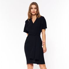 Brand New Excellent Condition! Let Me Know If You Would Like Additional Photos Or Information Tags Removed* Chic Short Sleeve V-neck Dress For Office, Black Short Sleeve Midi Dress For Work, Chic Black V-neck Dress For Work, Black Chic V-neck Short Sleeve Dress, Zara V-neck Midi Dress For Office, Black Knee-length V-neck Office Dress, Black Short Sleeve V-neck Dress For Work, Casual Black V-neck Dress For Work, Elegant Black V-neck Dress With Short Sleeves