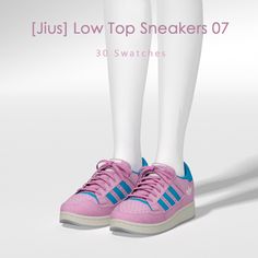 the legs and feet of a woman in pink tennis shoes