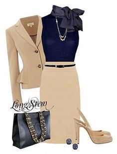 Necklaces For Work Outfits, Ocassion Outfits, Classy Skirts, A Skirt, 가을 패션, Business Attire