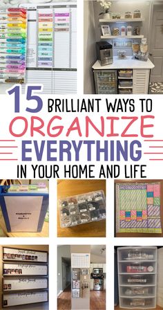 15 Ways To Organize Everything In Your Home And Life Hacks For Organizing, Ways To Get Organized At Home, Office Decor And Organization, Tips To Organize House, Tony Home Organization, Ways To Organize Your Life, Life Hacks Home Organizing Ideas, Decluttering And Organizing Home, Organizational Tips For Home