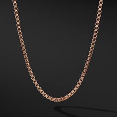 Gold Jewelry For Men, David Yurman Mens, Cognac Diamonds, Mens Gold Jewelry, Box Chain Necklace, Mens Chain Necklace