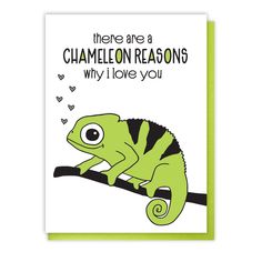 there are a chamelon reason why i love you card