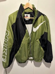 Nike Air Jacket Windbreaker Size M Retro Vintage Nike Air JACKET good condition! good condition! Green Sports Outerwear With Pockets, Urban Green Nylon Track Jacket, Green Urban Nylon Track Jacket, Green Nylon Outerwear For Streetwear, Green Sporty Sport Coat For Outdoor, Functional Green Streetwear Outerwear, Green Sportswear Windbreaker With Pockets, Urban Green Track Jacket For Outdoor Activities, Green Sportswear Outerwear For Outdoor