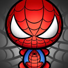 an image of a cartoon spider man with big eyes