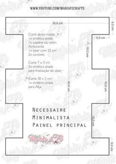 a paper cutout with the measurements for each piece