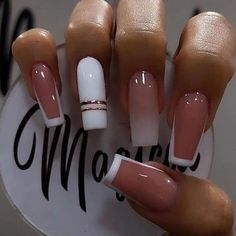 Unghie Sfumate, French Tip Acrylic Nails, Chic Nails, Dope Nails