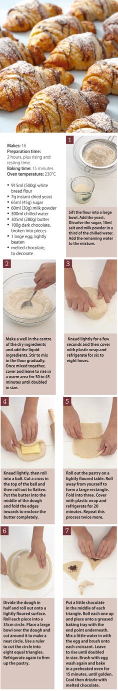 the instructions for how to make bread rolls