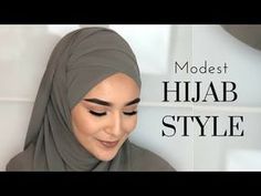 Criss Cross Hijab Style I Occasional - YouTube Turban Mode, Hijab Sport, Modest Hijab, Printed Scarves, Hijab Wedding, Chiffon Hijab