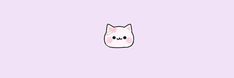 a white cat with pink ears on it's head is shown against a purple background