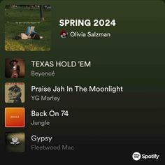 the texas hold em app is shown in this screenshote image from spotify