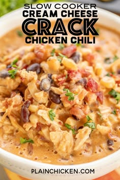 Chicken Cooker, Crock Pot Slow Cooker, Crockpot Recipes Slow Cooker, Crock Pot Cooking, Slow Cooking, Chicken Chili, Chicken Crockpot Recipes