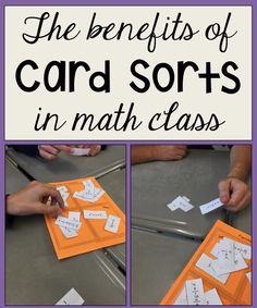 the benefits of card sort in math class for students to practice their handwriting and writing skills