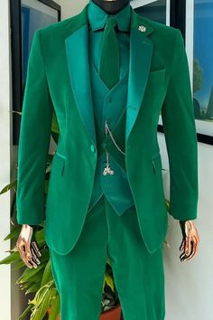 Men In Green Suits, Velvet Prom Suit, Mardi Gras Prom, Tuxedo Suit For Men, Leprechaun Costume, Community Impact, Women Suits Wedding, Casual Wedding Guest Dresses, Velvet Pattern