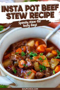 Insta Pot Beef Stew Recipes Instant Pot Beef Stew Recipe, Instant Pot Beef Stew, Comforting Food, Hearty Beef Stew, Homemade Beef Stew, Pot Beef Stew, Six Sisters, Potted Beef