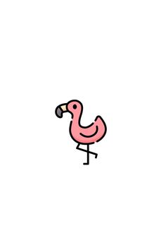 a pink flamingo standing on one leg