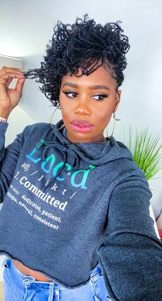 Microloc Hairstyles, Sisterloc Styles, Mirco Locs, Lox Styles, Microlocs Inspiration, Microlocs Styles, Sister Locks Hairstyles, Hair Hoodie