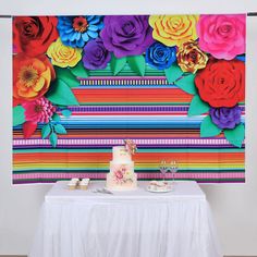 Mexican Themed Fiesta Vinyl Photography Backdrop, Cinco De Mayo Striped Photo Booth Background Drapery Backdrop, Festive Backdrop, Mexican Print, Ceiling Drapery, Ceiling Drapes, Fiesta Party Supplies, Mexican Party Decorations, Backdrop Stands, Mexican Fiesta Party