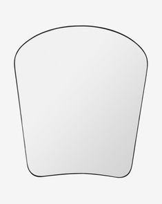 an image of a white mirror with black lines on the bottom and top part of it