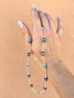 The newest Turquoise daily essential has arrivedddd! Beaded with a mix of tiny Sterling Silver beads, Navajo Pearls and genuine blue Turquoise. All the silver is 925 Sterling, of course ;) Length: 16'' chain Fine Necklace, Navajo Pearls, Daily Essentials, Blue Turquoise, Sterling Silver Bead, Turquoise Blue, Silver Beads, Turquoise, Beads