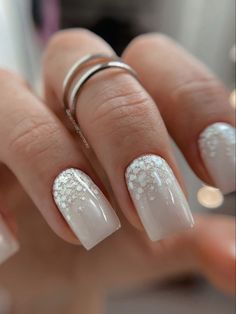 Nails For Taupe Dress, Reverse Glitter Nails, Milk Nails With Design, Milk Gel Nails, Milk Nails Design, Bride's Nails, Easter Nails 2023, Cute Easter Nails, Bride Nail