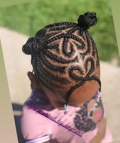 Empress on Instagram: “This was a signature style just for her because it was her birthday! I will NOT REPEAT this style! #braidstyles #braidsatlanta…” Braid Styles For Girls, Braids Updo, Birthday Hairstyles, Single Braids, Girls Hairstyles Braids