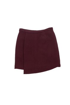 Current Boutique-3.1 Phillip Lim - Maroon Wool & Silk Miniskirt Sz 2 Maroon Skirt, Thick Tights, Silk Mini Skirt, Effortless Outfit, Heavy Knit, 3.1 Phillip Lim, Zipper Detail, Ski Resort, Phillip Lim