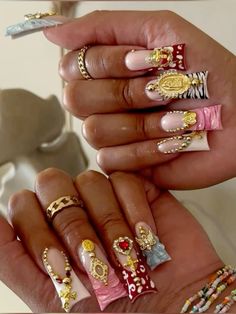 Rod Wave Nails, Creative Nail Designs Unique, Oldies Nails, Unusual Nails, Bottle Of Whiskey, Rich Rich