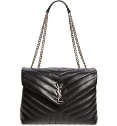 Ysl Handbags, Fur Bag, Silver Logo, Perfect Bag, Monogram Logo, Quilted Leather, Arm Candy, Luxury Items, Chain Strap