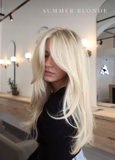 Scandinavian Blonde, Rooted Blonde Hair, Rooted Blonde, Blonde Hair Goals, Ice Blonde Hair, Bonded Hair Extensions