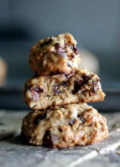 three cookies stacked on top of each other