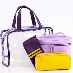 This Royal Standard travel makeup bag is perfect for all your Summer travels. Also a fun gift for your LSU student in purple and gold colors. Fill it! Tote it! Gift it! The travel Gift Sets make a great gift and keep you organized on the go. 12" w X 8" h X 4.5" d. Made in United States Purple Rectangular Cosmetic Bag For Daily Use, Purple Rectangular Pencil Case For Travel, Purple Rectangular Travel Accessories, Purple Rectangular Cosmetic Bag For School, Portable Purple Pencil Case For Everyday Use, Purple Rectangular Cosmetic Bag With Zipper, Rectangular Purple Travel Bag For On-the-go, Purple Rectangular Travel Bag For Daily Use, Purple Zipper Cosmetic Bag For Everyday Use