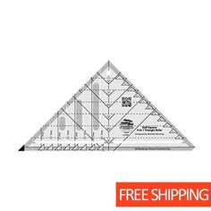 a triangular triangle with the measurements for each side and one side on it's sides