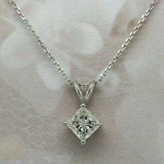 ad eBay - Find many great new & used options and get the best deals for 2Ct Princess VVS1 Moissanite Solitaire Pendant Necklace 14K White Gold Plated at the best online prices at eBay! Free shipping for many products! Anniversary Princess Cut Diamond Necklace In Fine Jewelry Style, Princess Cut Single Diamond Jewelry Gift, Fine Jewelry Princess Cut Diamond Necklace For Anniversary, Anniversary Princess Cut Silver Necklace, Princess Cut Diamond Necklace For Anniversary, Silver Princess Cut Necklace For Anniversary, Silver Princess Cut Necklaces For Anniversary, Diamond White Princess Cut Diamond Necklace As Gift, Princess Cut Solitaire Diamond Necklace As A Gift