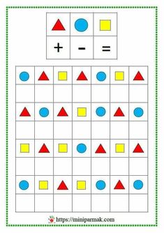 a printable sud puzzle with different shapes and numbers on the top, including one blue dot