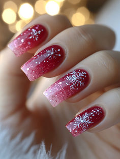 Soft pink nails with dainty snowflakes—ideal for a subtle winter look. Snowflake Nail Design, Soft Pink Nails, Snowflake Nail, Pink Snowflake, Xmas Nails, Christmas Nail, Christmas Nail Art, Fancy Nails