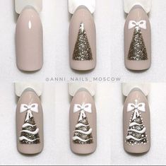 Nail Xmas Designs, Xmas Tree Nails, Christmas Nails Tree, Nail Art For Winter, Trending Christmas Nails, Christmas Nails Winter, Winter Nail Art Designs, Amazing Nail Art