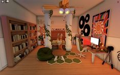 Bedroom Ideas With Single Bed, Club Roblox Bedroom Ideas, Roblox Bedroom Ideas, Roblox Bedroom, Playhouse Bedroom, Club Bedroom, House Decals